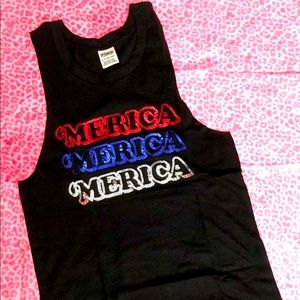 Victoria Secret Pink Merica Tank top